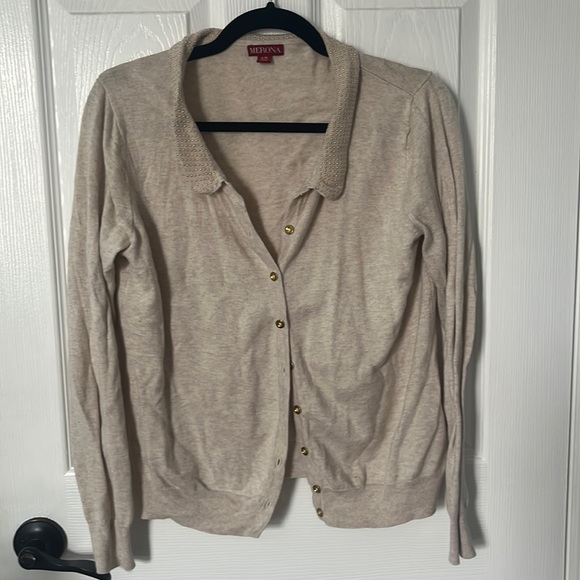 Cream & gold Cardigan - Picture 2 of 6